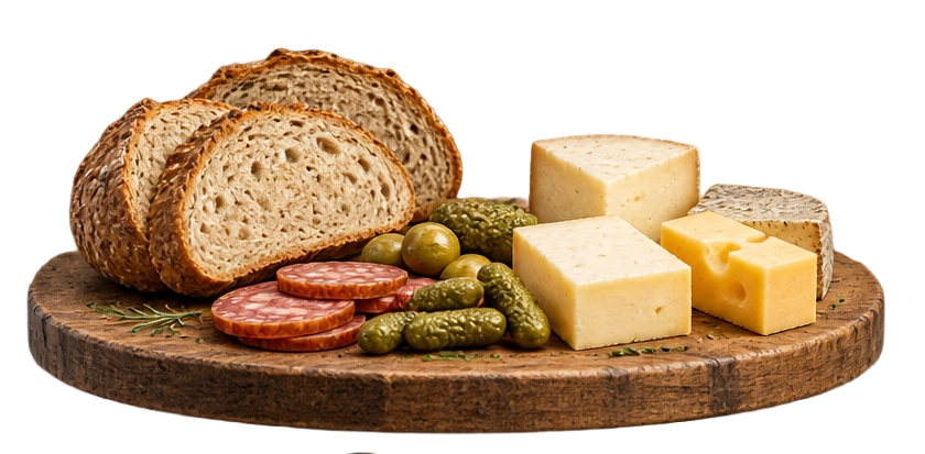 Rustikale Brotzeitplatte