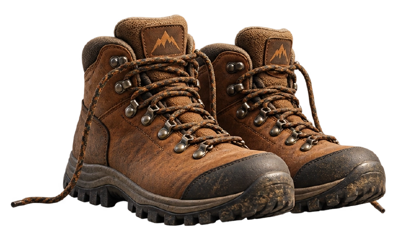 Braune Wanderschuhe